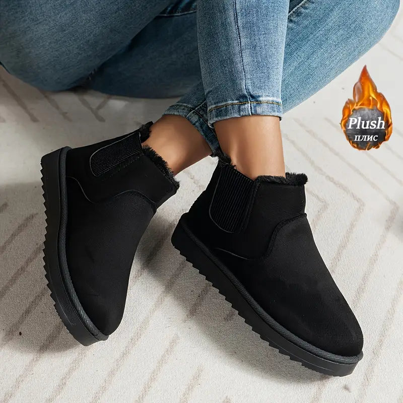 Stivali Donna Autunno/Inverno – Stile Europeo Americano, Collare Morbido Peloso