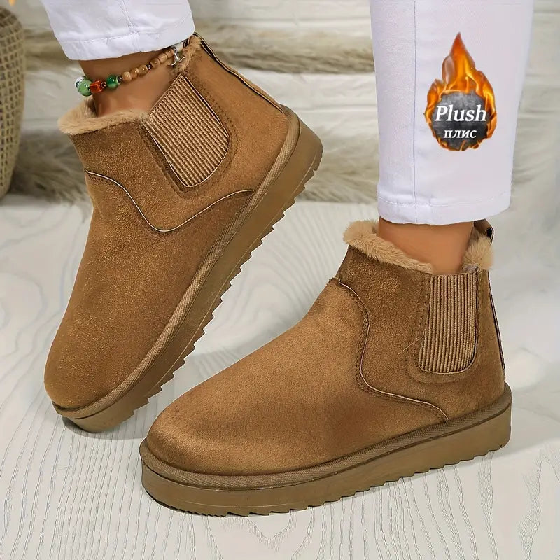 Stivali Donna Autunno/Inverno – Stile Europeo Americano, Collare Morbido Peloso