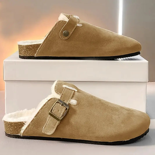 Ciabatte Zoccoli Invernali Scamosciati Stile Casual